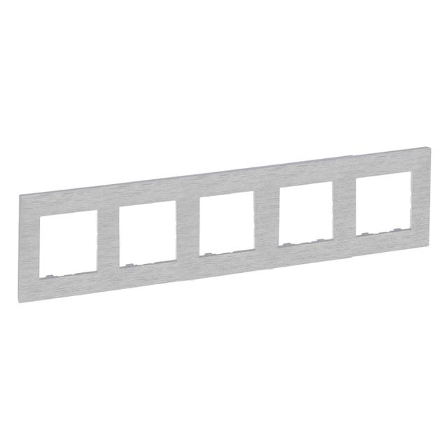 Niloe Step Ramka Pięciokrotna 5X Kolor Aluminium Szczotkowane 863895 LEGRAND