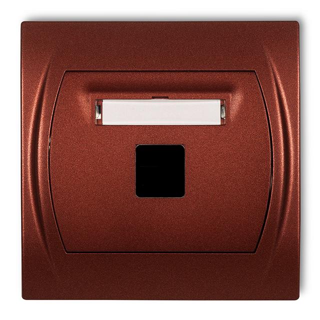 LOGO Gniazdo multimedialne pojedyncze bez modułu (standard Keystone) brązowy metalik 9LGM-1P KARLIK