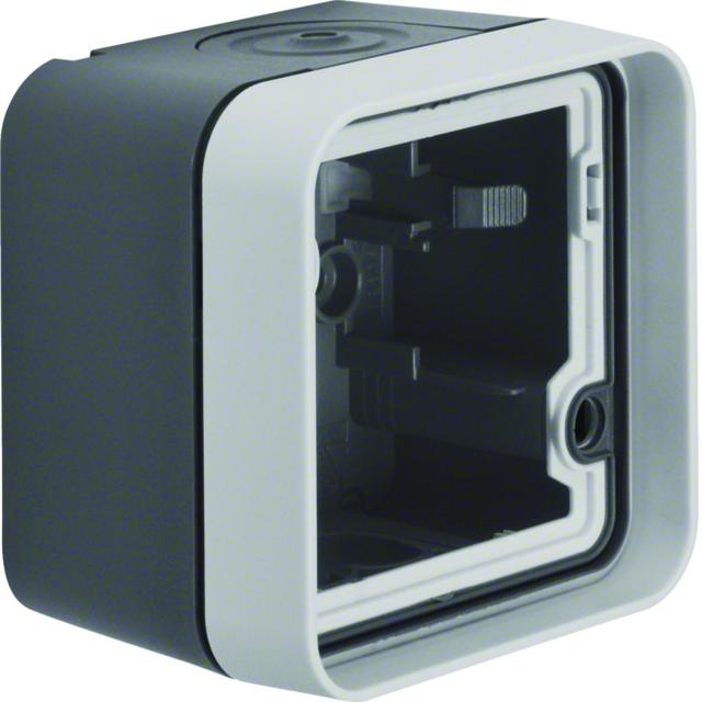 BERKER W.1 Adapter natynkowy pojedyncza IP55 szary 6118913505 HAGER