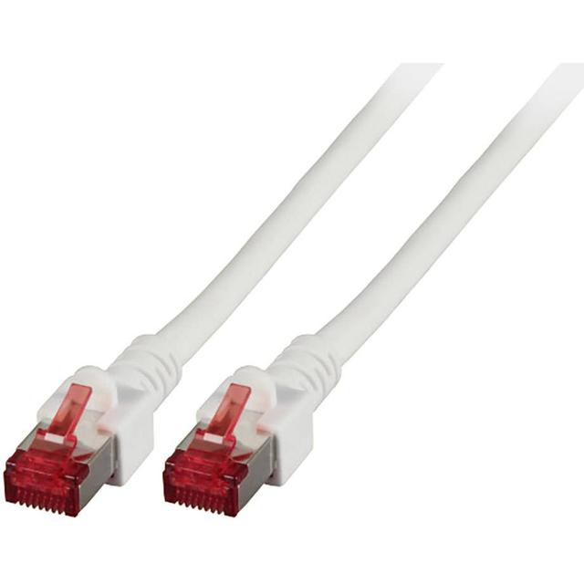 Patchcord RJ45 S/FTP kat. 6 LSZH biały 1m