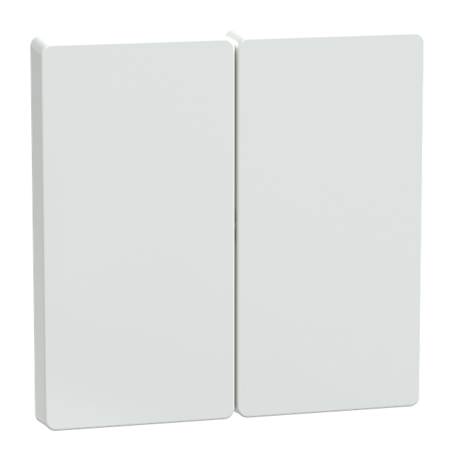 Merten, D-Life, klawisz podwójny, biały lotos