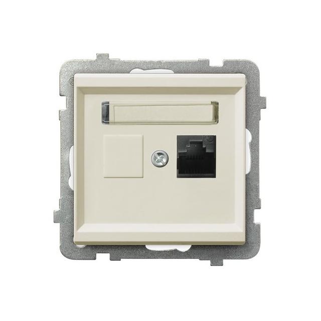 SONATA Gniazdo komputerowe pojedyncze kat. 5e MMC kolor ecru GPK-1R/K/m/27 OSPEL
