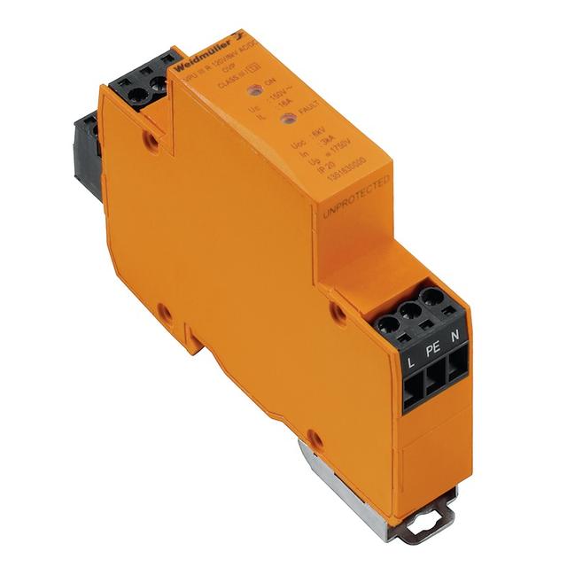 VPU III R 120V/6KV AC/DC Odgromnik (systemy zasilania), z zestykiem zdalnym, Typ III, Sieć niskiego napięcia: Jednofazowy, AC/DC, 120 V, 150 V /1szt./ 1351630000 WEIDMÜLLER