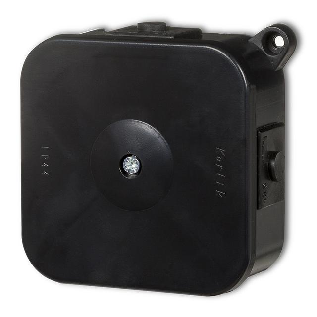 Puszka instalacyjna hermetyczna bez złączek 80x80mm czarna