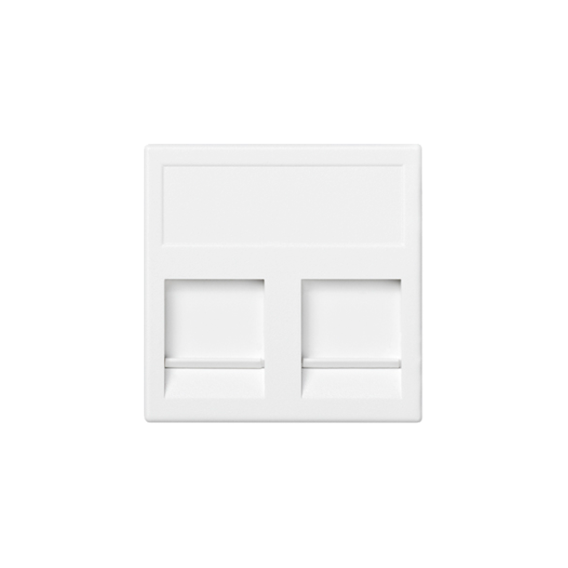 Simon CONNECT TSC-KB75-9 Płytka K45, 2x RJ z osłoną; INFRA+; czys