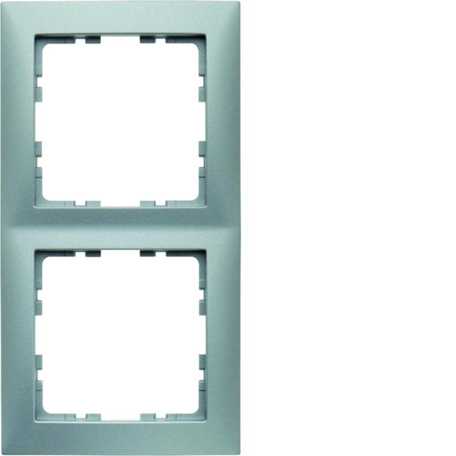 BERKER B.Kwadrat Ramka podwójna aluminium mat lakierowana 5310128994 HAGER