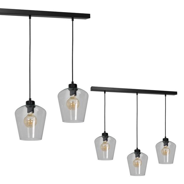 Milagro lampa wisząca Santiago Clear 3xE27 czarna MLP6608