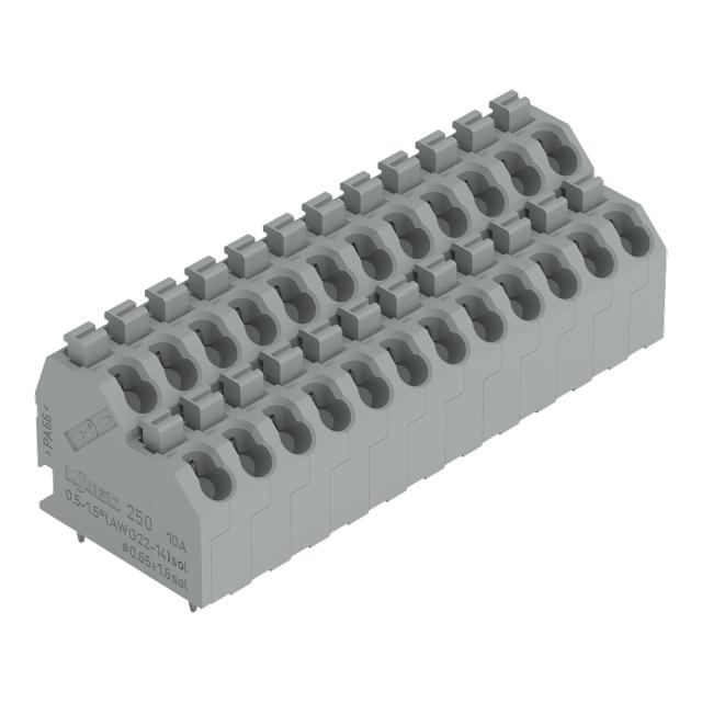 dwupiętrowa listwa zaciskowa 12-bieg. szara raster 5 mm /12szt./ WAGO