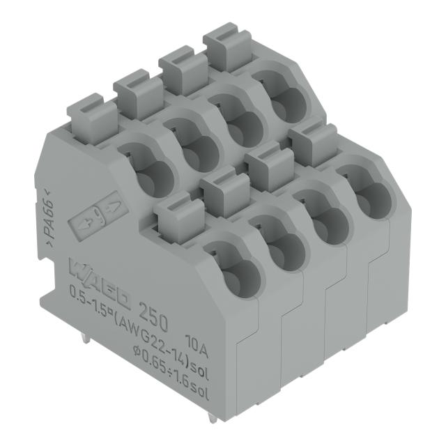 dwupiętrowa listwa zaciskowa 4-bieg. szara raster 5 mm /33szt./ WAGO