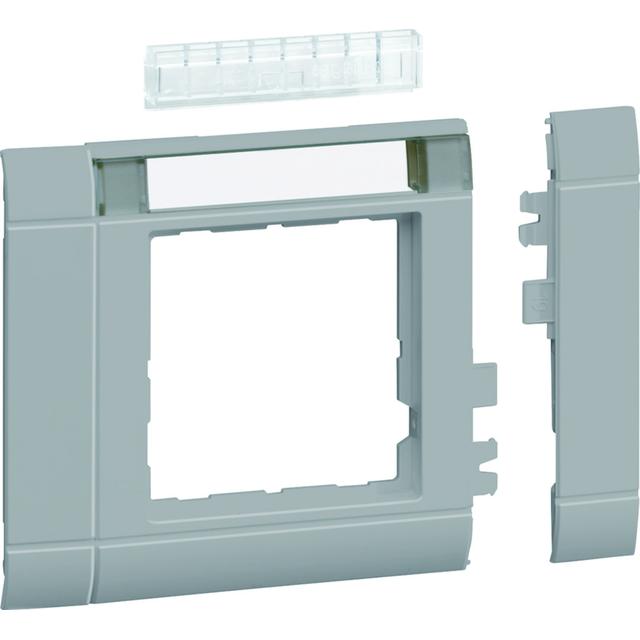 tehalit.WA Maskownica 80mm 1-kr 50x50mm pole opis. PC-ABS bezhalog. lakier alu GR0802BLAN HAGER