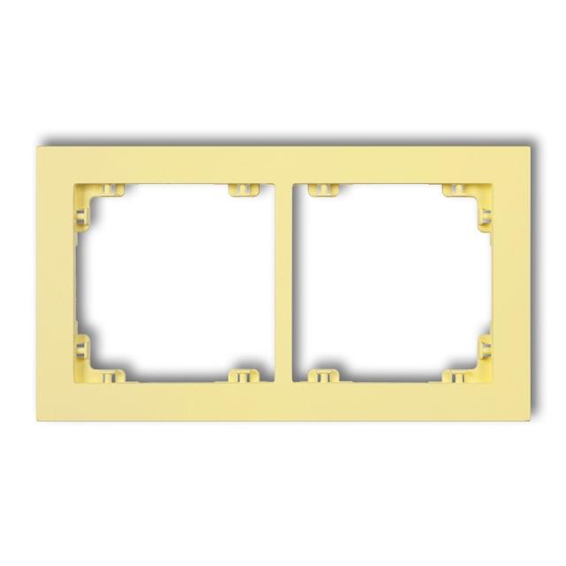 DECO Ramka uniwerstalna podwójna z tworzywa DECO Pastel Matt kanarkowy