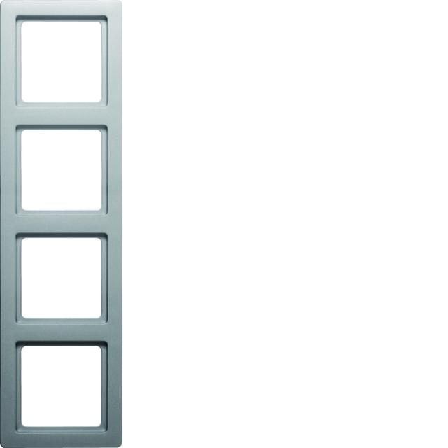 BERKER Q.1 Ramka poczwórna aluminium aksamit lakierowana 10146084 HAGER