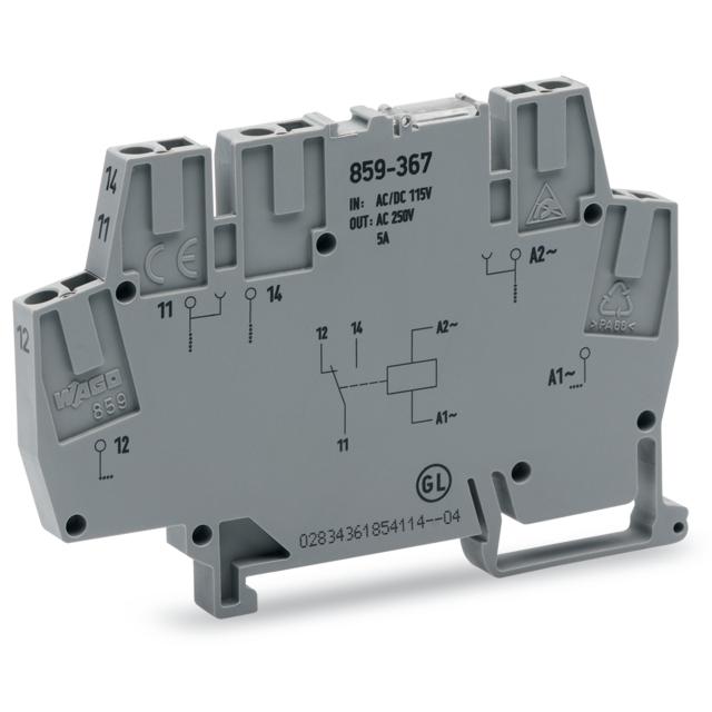 Złączka z przekaźnikiem minaturowym 115V AC 1p /10szt./ 859-367 WAGO