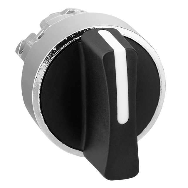 Harmony XB4 Przełącznik 3 położeniowy z samopowrotem czarny metalowy ZB4BD7 Schneider