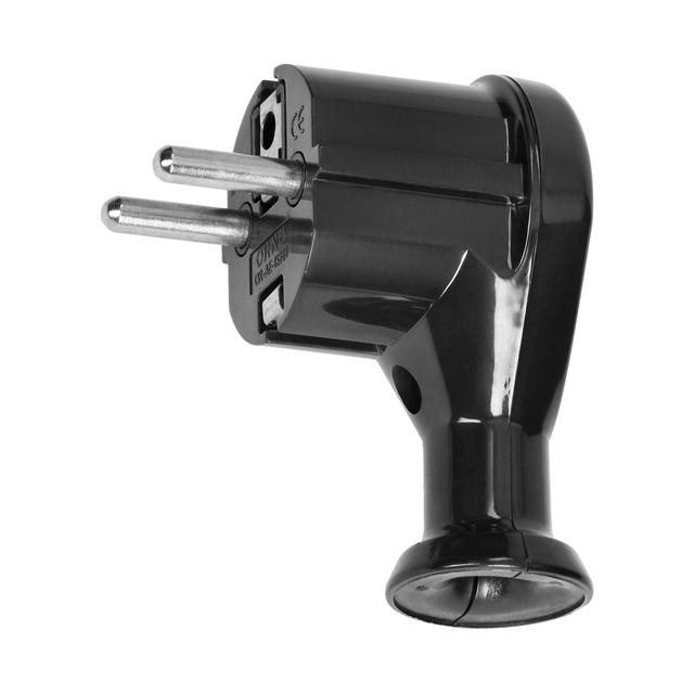 Wtyczka kątowa Uni-Schuko czarny 24 szt. OR-AE-13261/B/24 ORNO