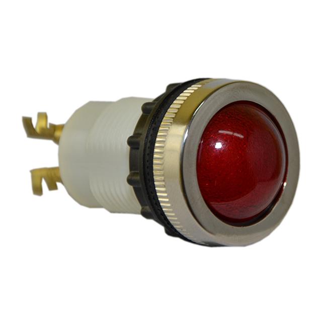 Lampka D22MSB 24V-230V metalowa czerwona