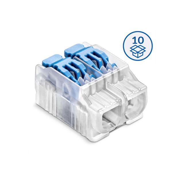 Szybkozłączka SCL2 B10 IDEALNA z dźwignią do linek i drutów 2‑torowa 4mm² 32A 450V 88001303 SIMET