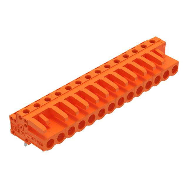 MCS-MIDI Classic gniazdo kątowe 14-bieg. pomarańczowe raster 5,08 mm /25szt./ WAGO