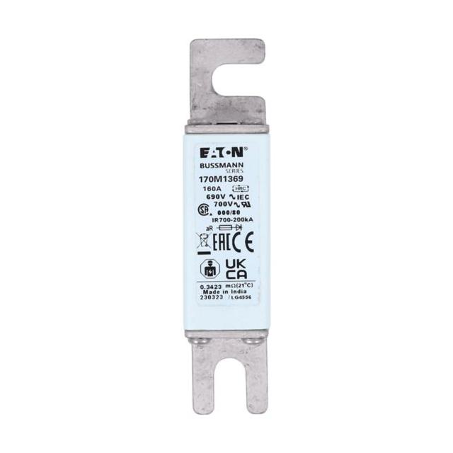 160A 690V IEC aR 000/80 SQ BODY IND FUSE Wkładka szybka 160A AC 690V DIN 000 21x40x100 mm, 170M1369