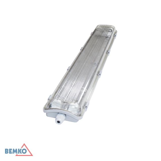 OPRAWA HERMETYCZNA "EMPTY" 60CM 2xT8LED PC, KLOSZ PRYZMATYCZNY