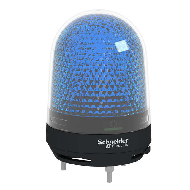 Harmony XVR Sygnalizator świetlny z brzęczkiem niebieski fi100 70-90 dB zintegrowany LED 12-24V DC XVR3B06S Schneider