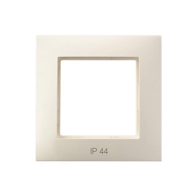 ARIA Ramka pojedyncza do łączników IP-44 - kolor ecru