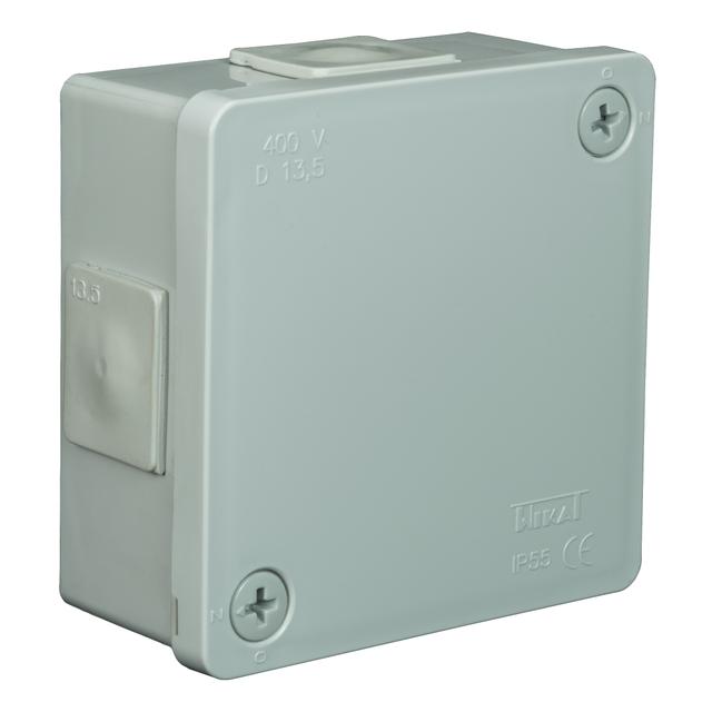 VP-21 Puszka n/t 86x86x40mm IP55 4-wl 2wkr dł.gum. popiel VP 021-03 61.121 OPATÓWEK