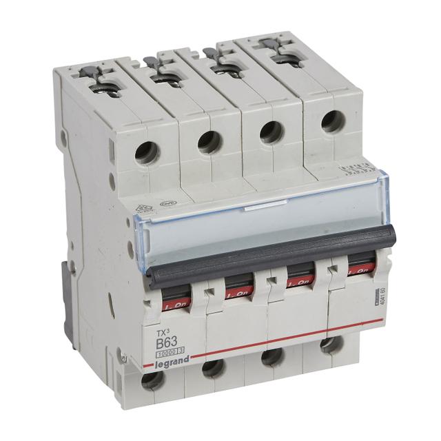 Wyłącznik Nadprądowy S 314 4P B63A 10000A TX3 404160 LEGRAND
