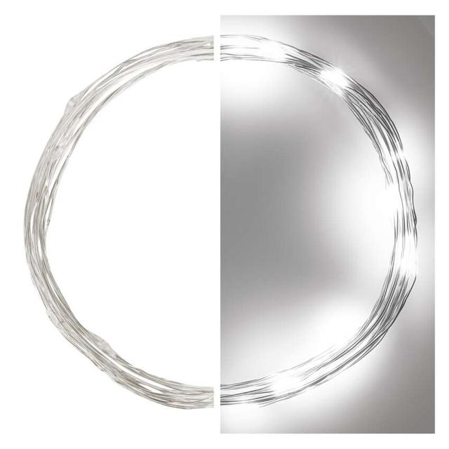 Lampki świąteczne łezki 20 LED 1,9m zimna biel IP20 timer D3AC07 EMOS