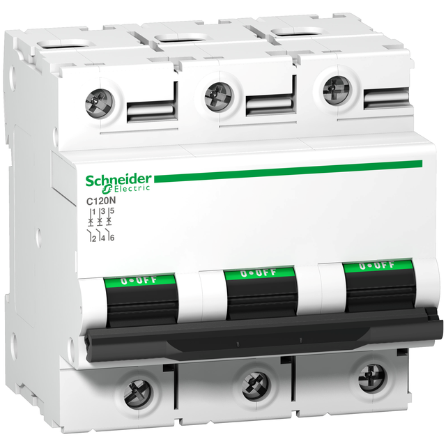 Wyłącznik nadprądowy Acti9 C120N 3P D63A A9N18386 SCHNEIDER