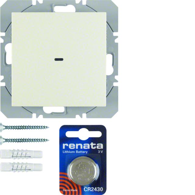 BERKER B.Kwadrat/S.1 KNX RF quicklink Przycisk pojedynczy płaski krem 85655282 HAGER