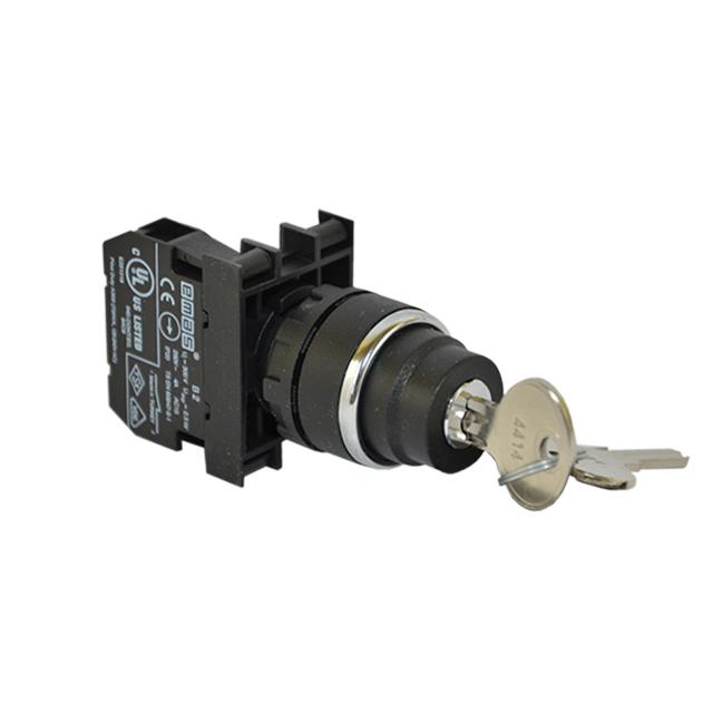 Przycisk z kluczem, 2xNO, praca II-0-I