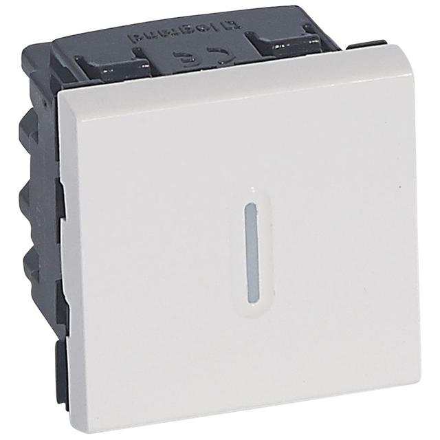 Mosaic Łącznik Schodowy 2 Moduły Biały Z Możliwością Podświetlenia 16Ax-250V 077094 LEGRAND
