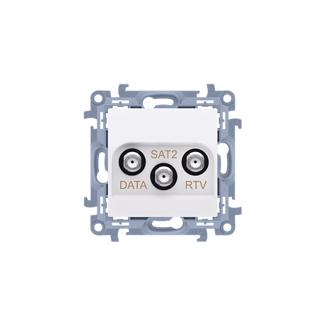 Simon 10 Gniazdo antenowe końcowe RTV-DATA-SAT 1x wejście: 5÷2400 MHz biały