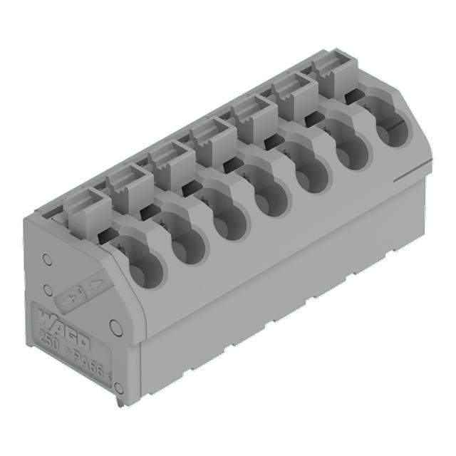 Listwa zaciskowa do płytek drukowanych 7-biegunowa szara raster 5mm /30szt./ 250-507 WAGO
