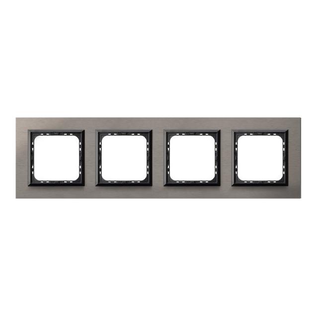 SONATA Ramka poczwórna - kolor szczotkowana satyna