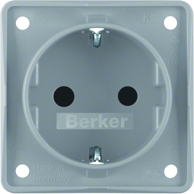 Integro Gniazdo bez uziemienia antracyt mat mechanizm 961842505 947792506 HAGER