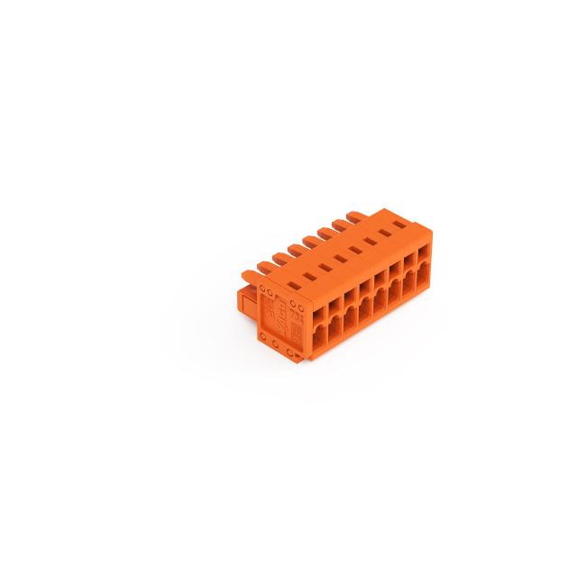 MCS-MINI Classic gniazdo 8-bieg. pomarańczowe raster 3,81 mm /50szt./ WAGO