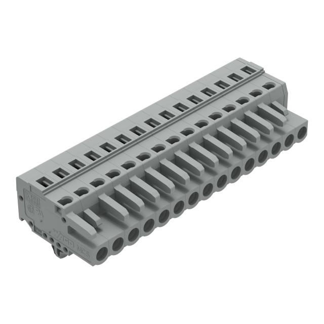 Gniazdo MCS‑MIDI Classic 15‑biegunowe szare raster 5mm 231‑115/008‑000 /25szt./ WAGO