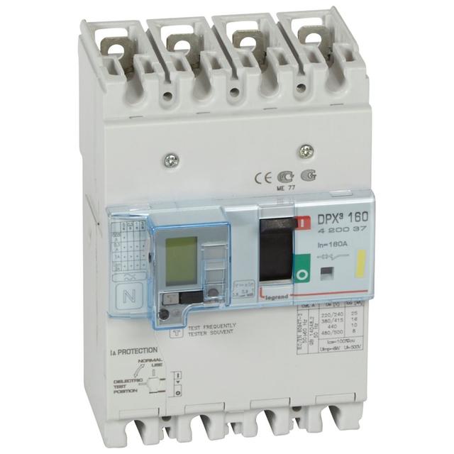 Wyłącznik DPX3 160 Z Zab. R-Pr. 4P 160A 16kA 420037 LEGRAND