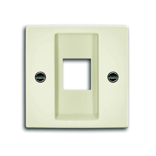 BASIC55 Pokrywa z pierścieniem nośnym Do 1 złącza Modular Jack kremowy