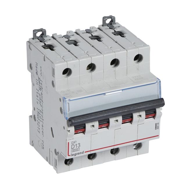 WYŁĄCZNIK NADPRĄDOWY S 304 4P D 13A 6000A SERII DX3, Legrand