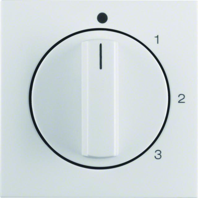 B.Kwadrat Płytka czołowa z pokrętłem do łącznika 3-poz. z  0  biały połysk