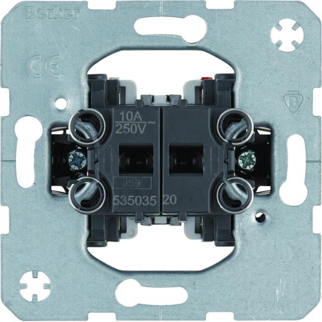 BERKER one.platform Łącznik żaluzjowy 2-klawiszowy przyciskowy jednobiegunowy mechanizm samozaciski 53503520 HAGER