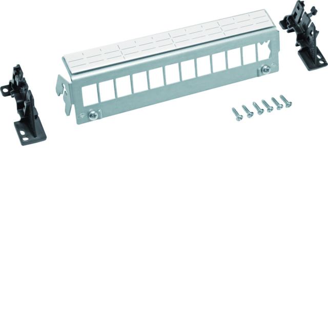 Patch Panel 12M Keystone bez modułów szyna TS lub płyta montażowa FZ12MK HAGER