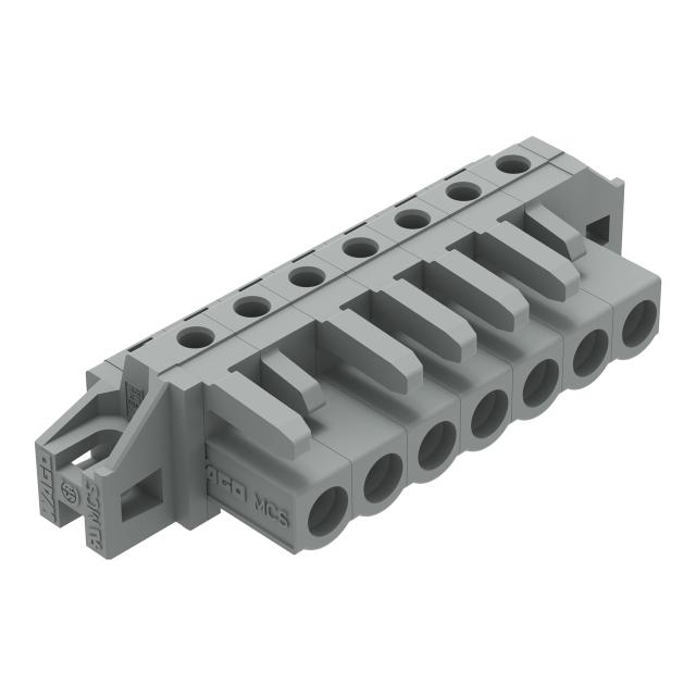 MCS-MIDI Classic gniazdo kątowe 7-bieg. szare raster 5 mm