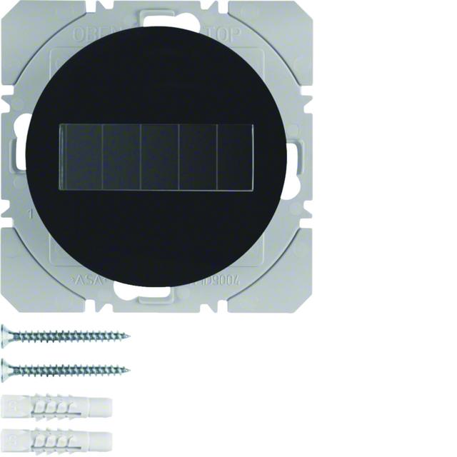 BERKER R.1/R.3 KNX RF przycisk radiowy pojedyncza płaski z baterią słoneczną czarny 85655131 HAGER