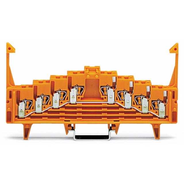 złączka potencjałowa 4-piętrowa pomarańczowa z zatrzaskami