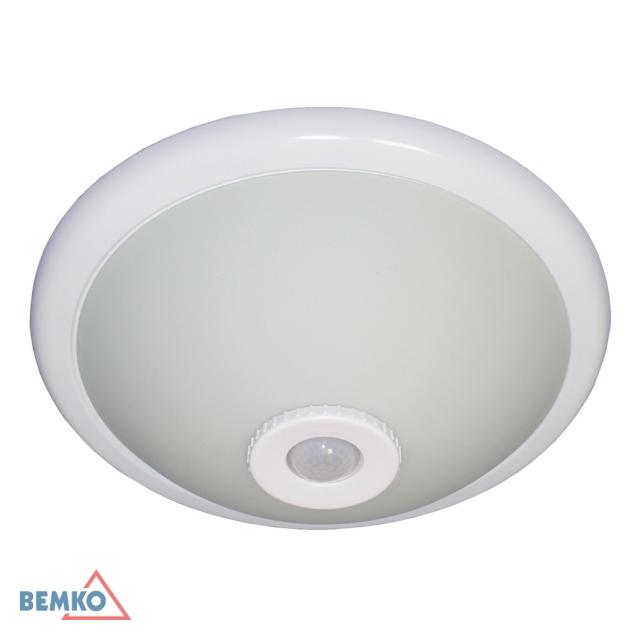 PLAFONIERA TAZAN Z CZUJ. PODCZER. 2X40W E27 IP20 FI-40 SZKŁO+STAL+PLASTIK