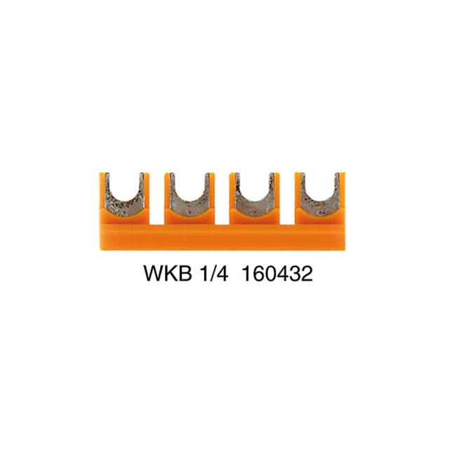 WKB 1/4 Złącze krosujące (terminal), wtykany, Liczba biegunów: 4, Raster w mm: 8.00, Izolowany: Tak, pomarańczowy /50szt./ 1604320000 WEIDMÜLLER